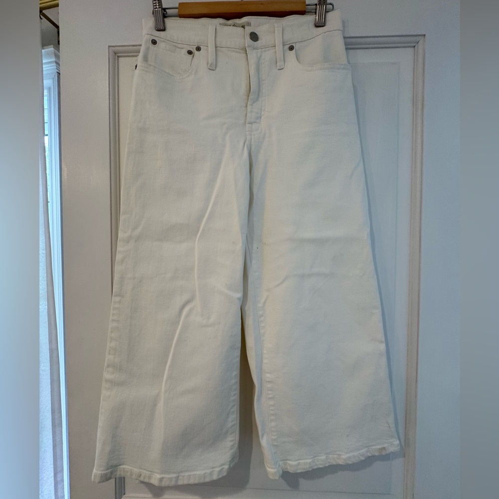 Madewell Wide-Leg Jeans in Creamy Off-White